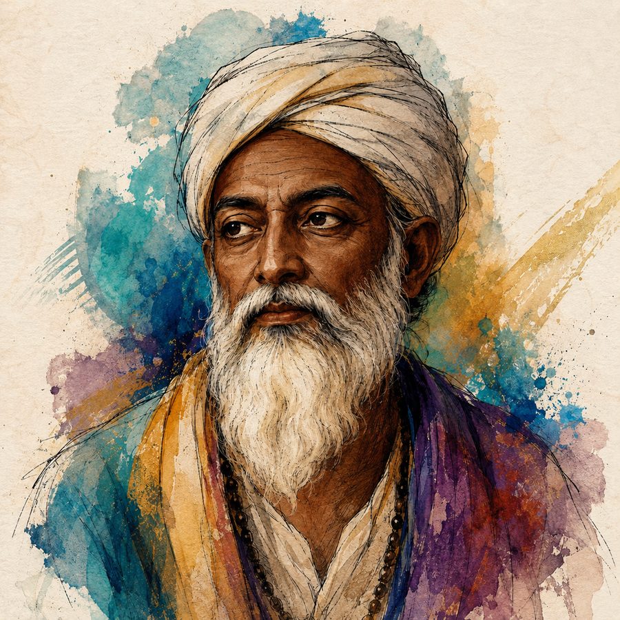 Sketch portrait of Kabir